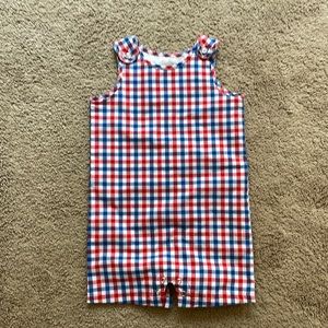 Crown and Ivy baby red white and blue John John. EUC, never worn